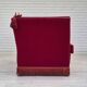 1970s, Danish drop arm "Spanish" sofa, original condition, cherry red furniture velour.