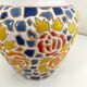 Mosaic vase signed floral decoration