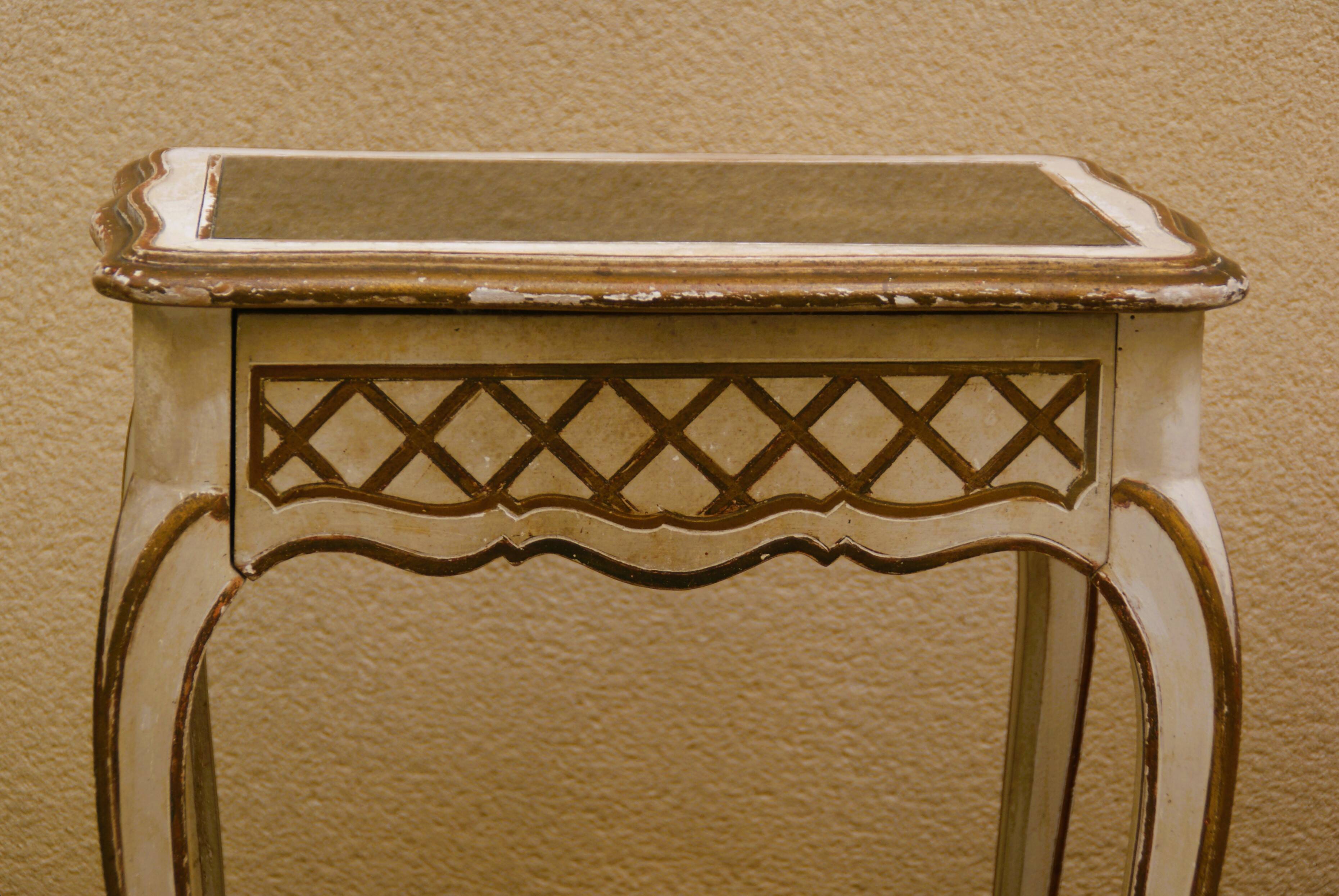 Pair of small tables 1900 in Louis xv style