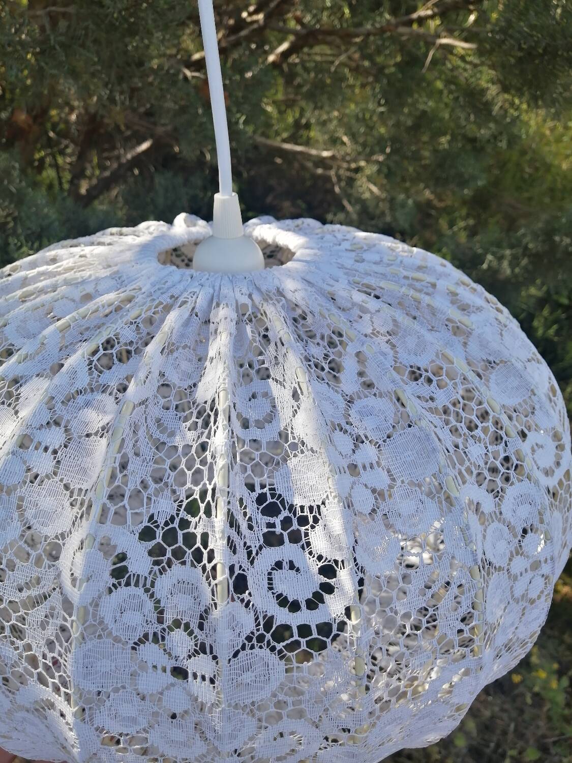 Vintage white pendant light