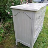 large patinated chest of drawers 3 drawers old style
