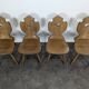 Set of 4 Savoyard mountain chairs