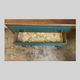 Commode vintage bois et vert foncé