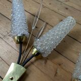 Pair of vintage mid-century tulip wall sconces from the 1950s