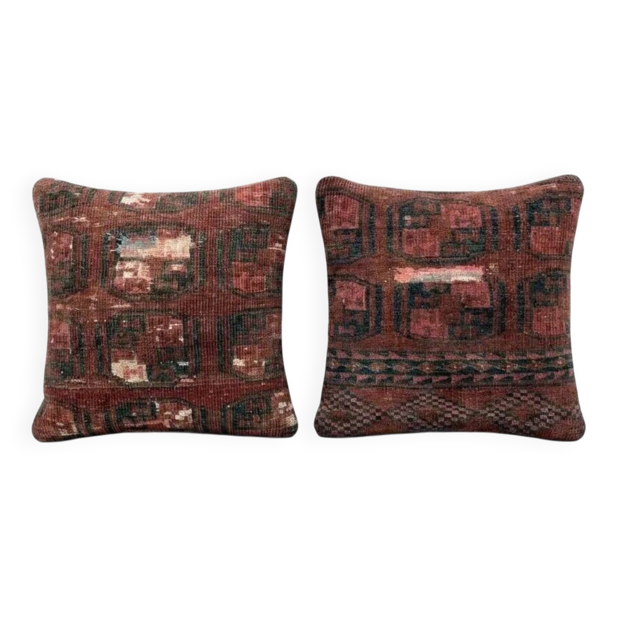 Set of 2 vintage Turkish cushion covers 51x51 cm
