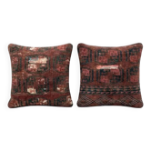 Set of 2 vintage Turkish cushion covers 51x51 cm