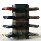 4 wooden napkin rings in the shape of a duck, made by Thiriet in France