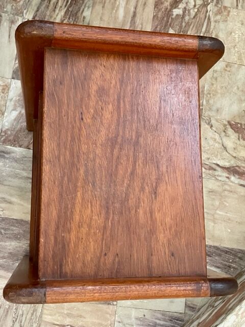 Teak sofa end table 1950 France