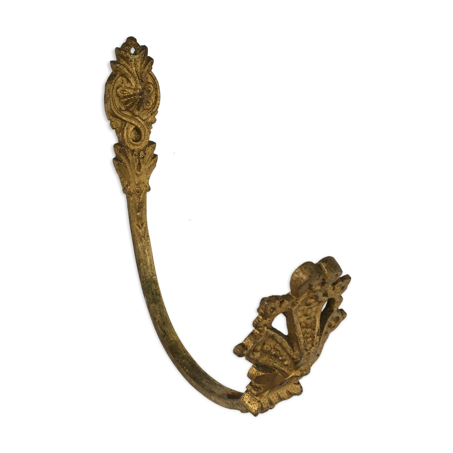 Golden brass patère