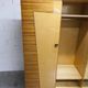 1960 Scandinavian wardrobe, atypical blond wood varnished, 4 doors 3