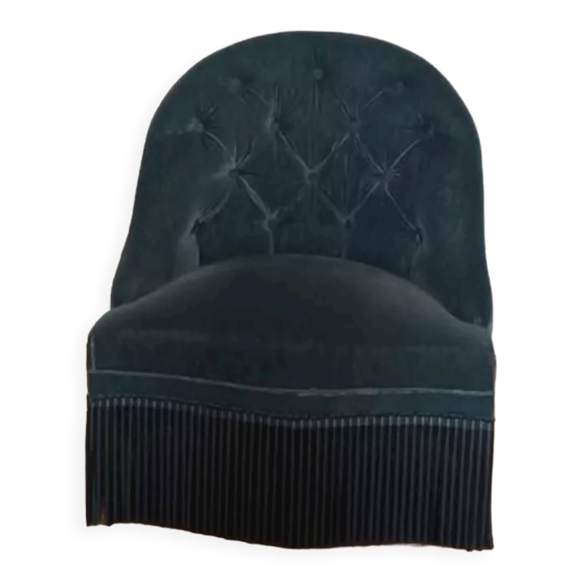 Fauteuil crapaud velours vintage