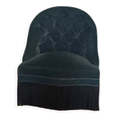 Fauteuil crapaud velours vintage