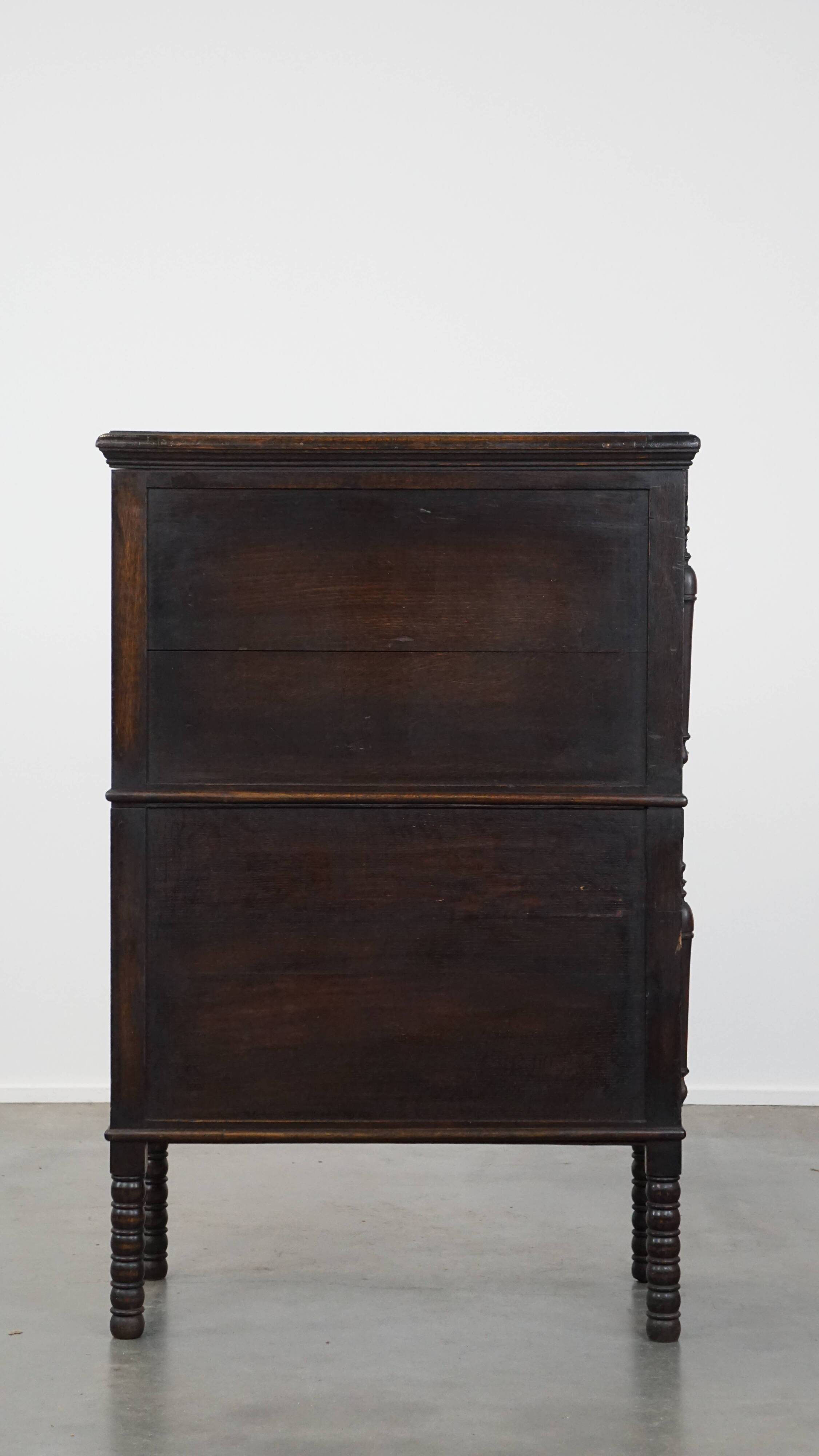 Antique Oak English Cabinet from the 19th Century