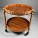 Mid-century wooden bar trolley