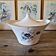 Soup tureen Moulin des Loups Volubilis, blue flowers and gilding