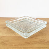 Vide poche en verre recuit bleu