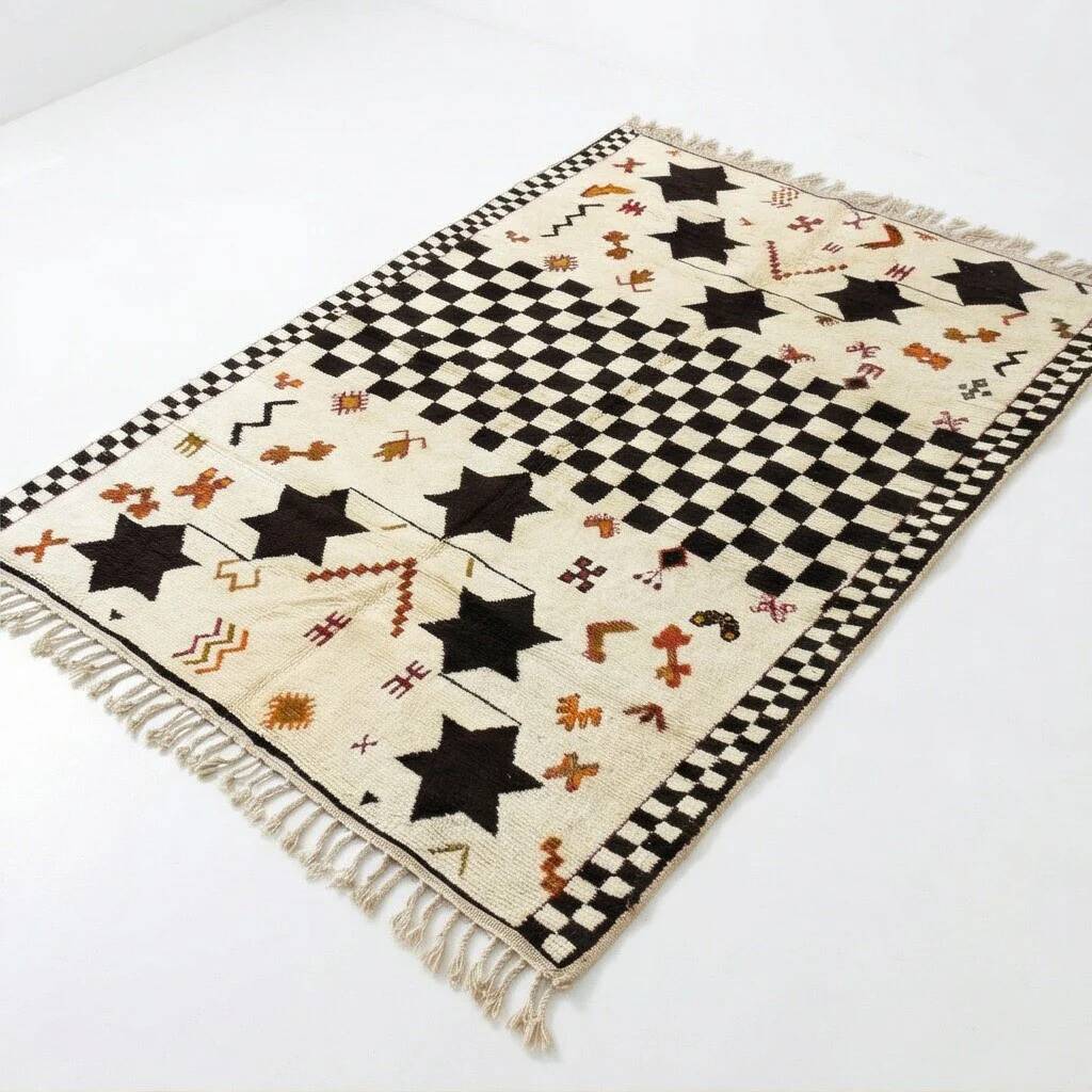 Beni Ouarain bohemian rug 200x300 cm