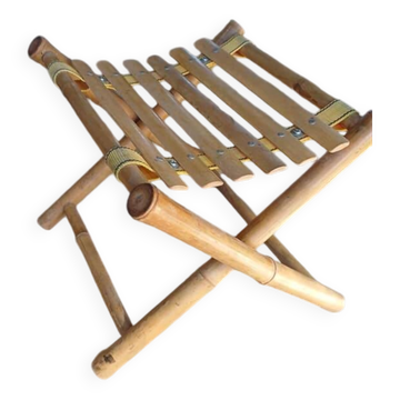 Tabouret style pêcheur bambou