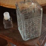 80s crystal whisky carafe with cube stopper
