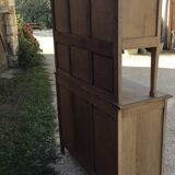 Two-body oak sideboard from the 1940s; stripped