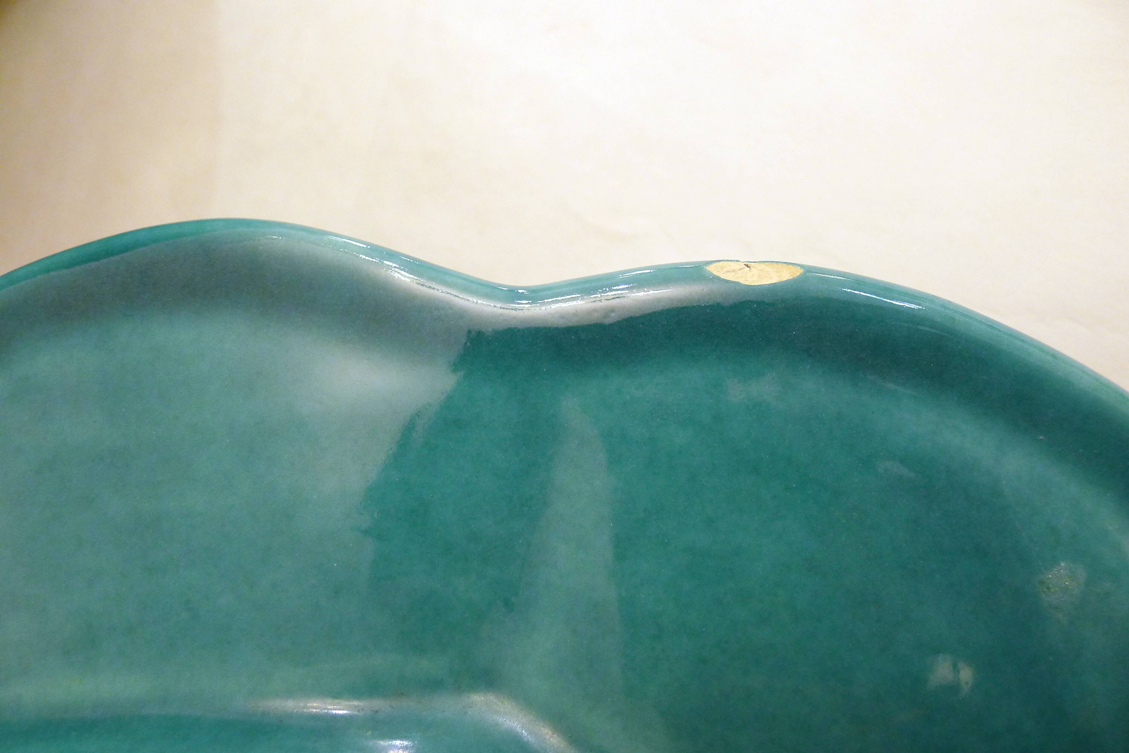 Oyster service Fish in faience barbotine 1950s