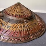 Asian straw and rattan hat
