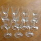 11 verres ciselés modèle gouttes, art deco, verres à cidre anciens