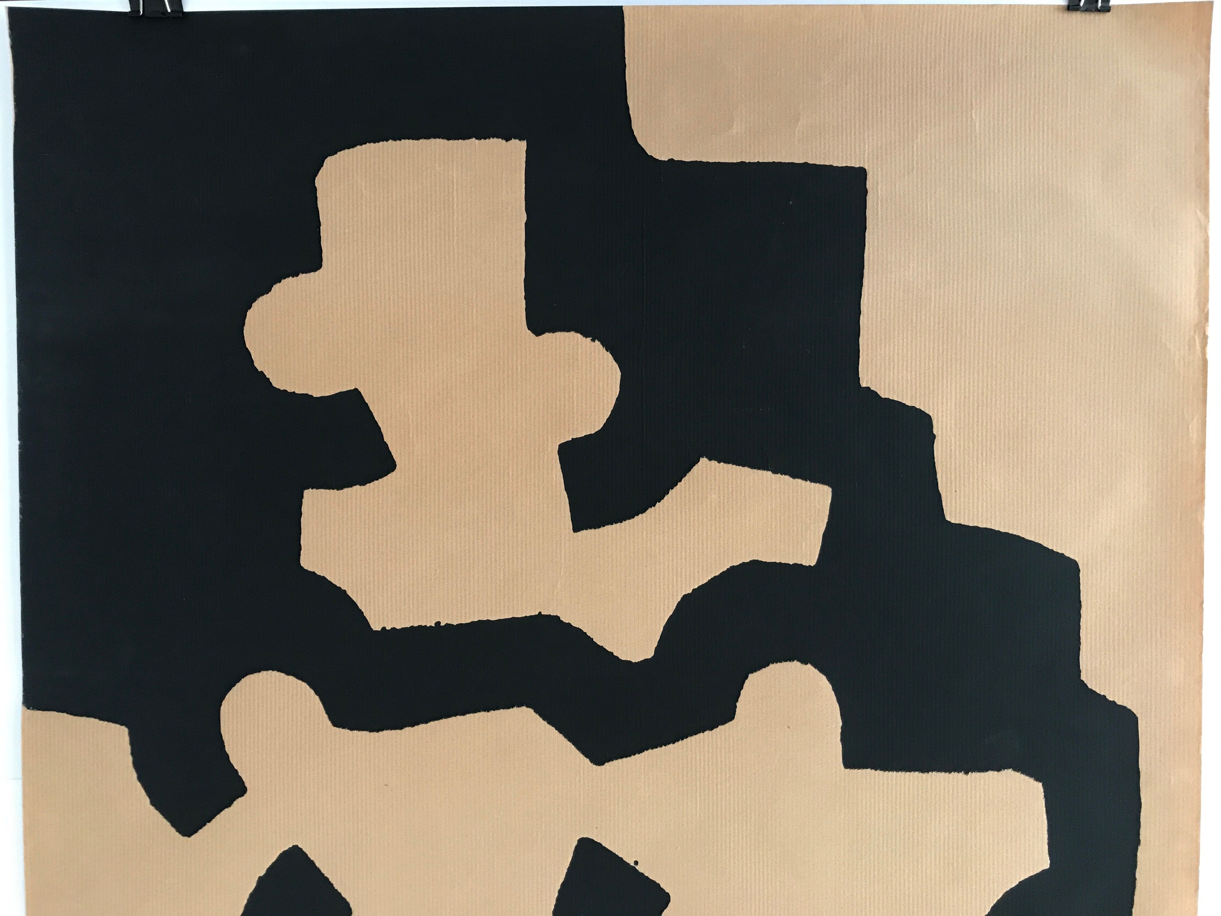 Poster on kraft paper by Eduardo Chillida, Museo de arte abstracto