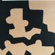 Poster on kraft paper by Eduardo Chillida, Museo de arte abstracto español, cuenca, 1980