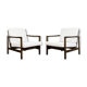 Pair of Restored White Grey B-7522 armchairs by Zenon Bączyk, 1960’s
