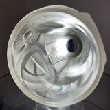 Set of 3 Art Deco glass paste tulips signed Degué