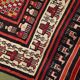 Vintage ethnic Margoum rectangular rug with patterns, 1970s.