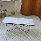 50s coffee table in metal and marble