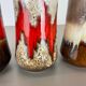 Set of three Vintage Pottery Fat Lava Vases Made by Scheurich, Germany, 1970s