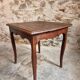Antique oak side table, provincial writing table from the 18th century, Louis XV style.