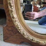 Wooden and gilded mirror with medallion center n°3