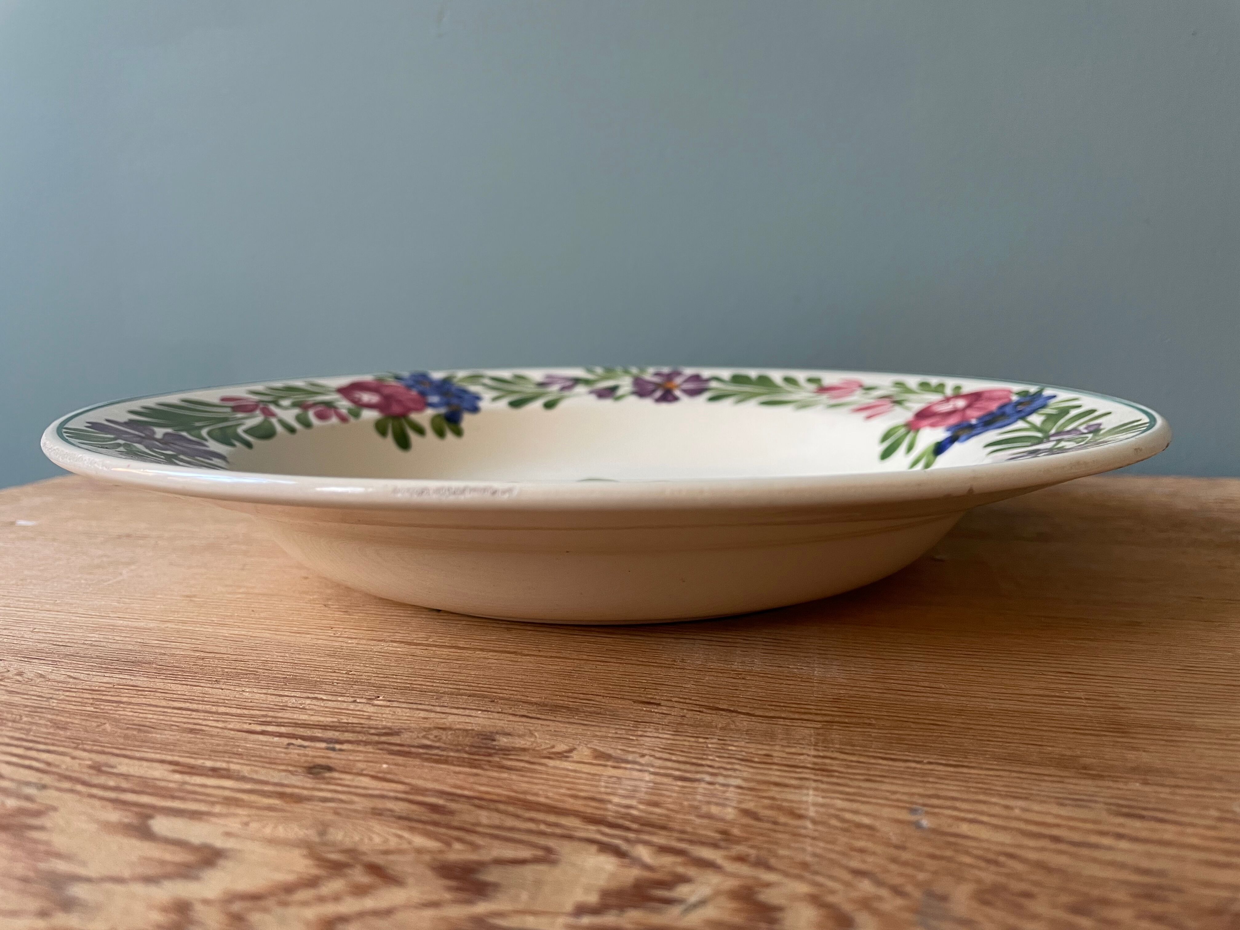 Set of 11 hollow plates in Sarreguemines earthenware, Rusticana model