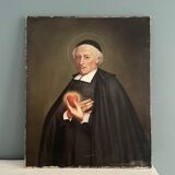 Large portrait of Saint John Eudes, oil on canvas, 19th century