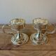 Pair of vintage silver-plated candlesticks with handles