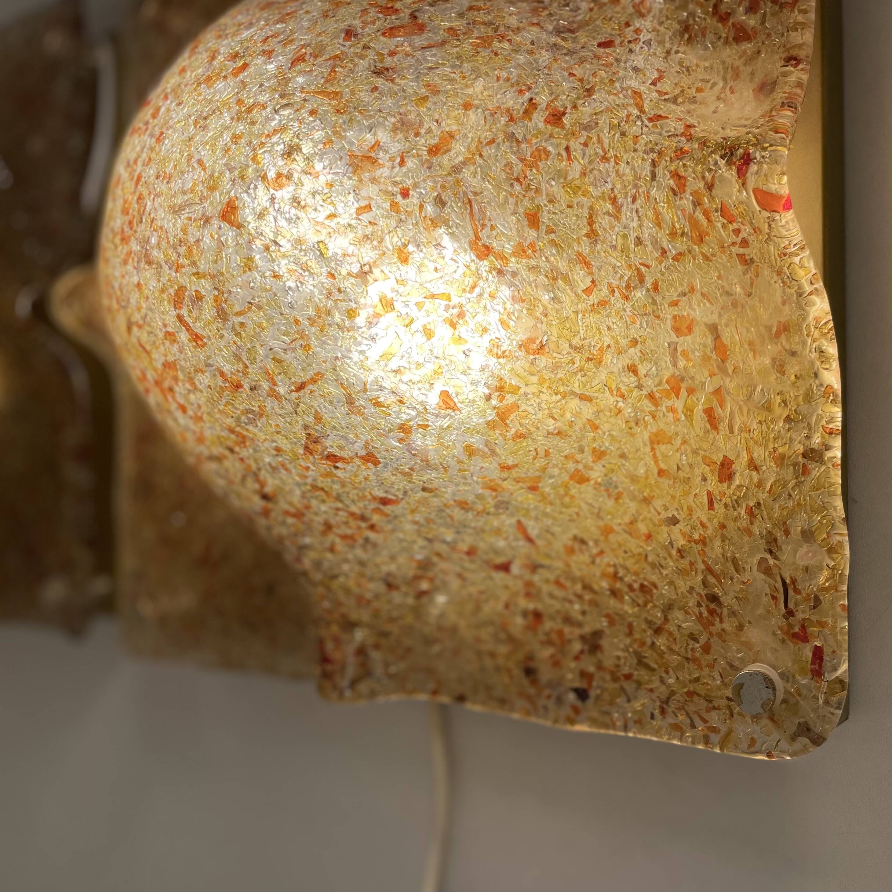 Pair Murano Ceiling or Wall Lamp, 1970s