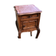 Table de chevet style louis XV en bois et marbre années 20's