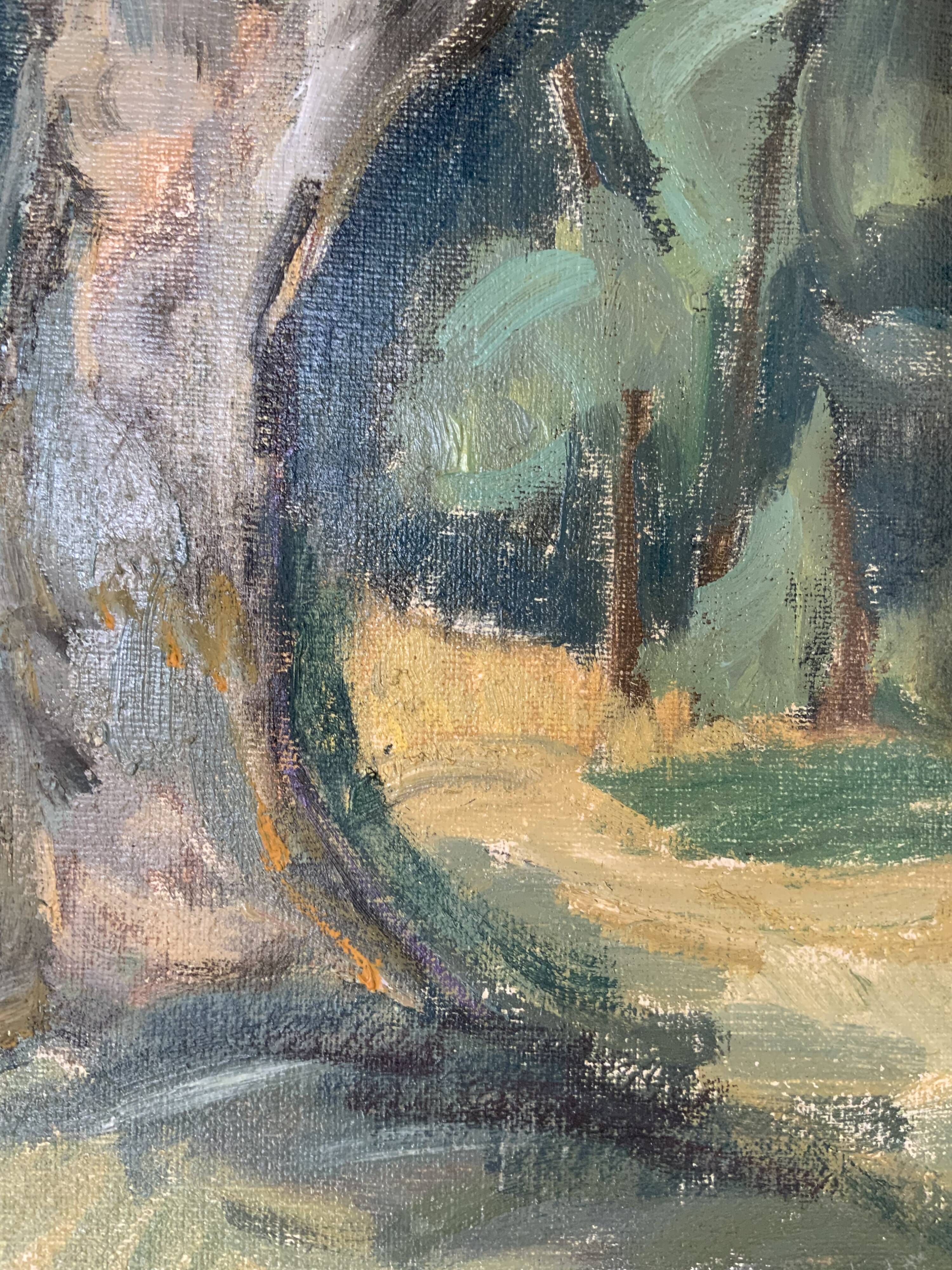 Vintage Oil on Canvas by Swedish artist Anna Munther (1915-2000)