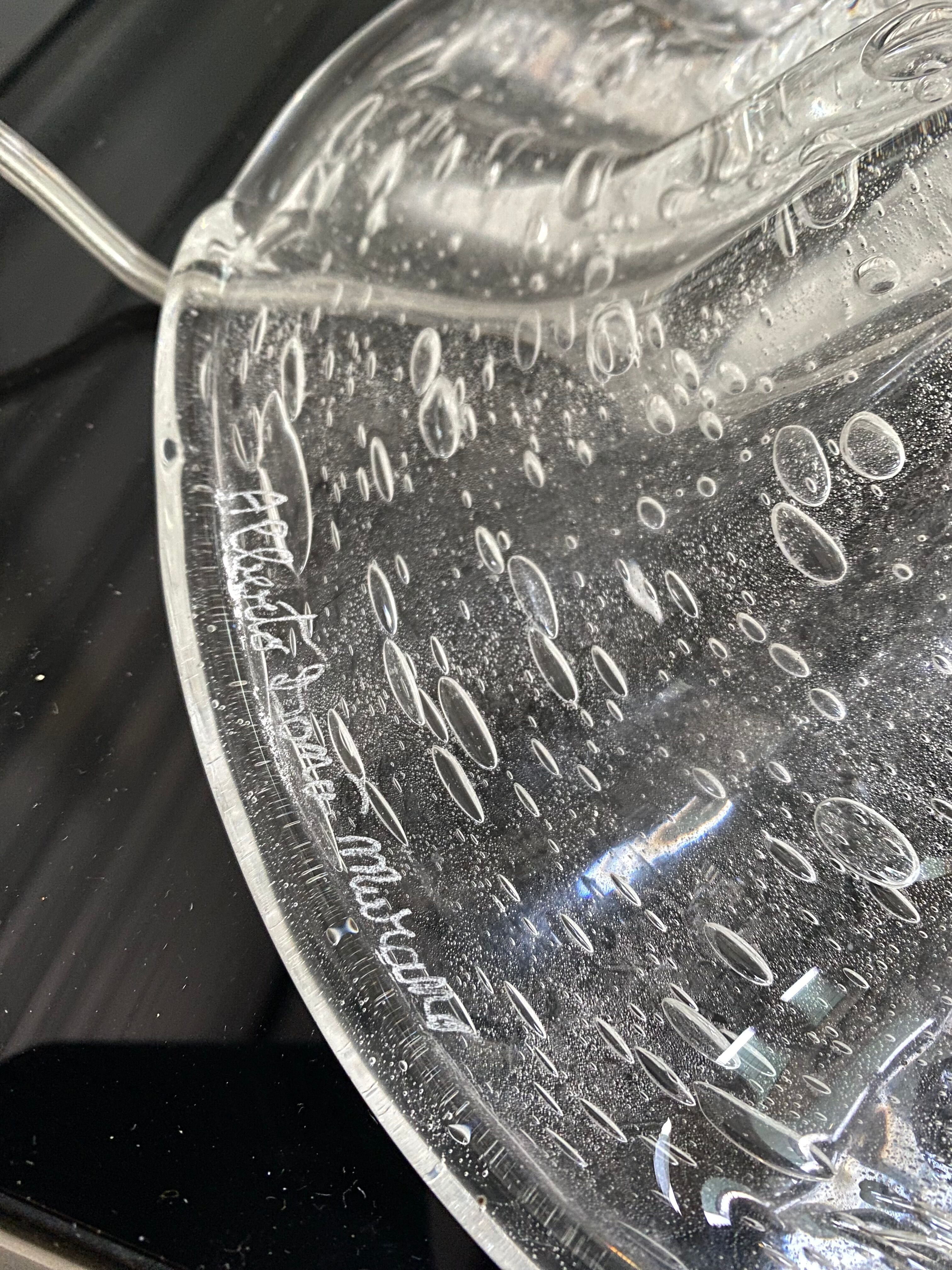 Pair of lamp legs Alberto Dona- Murano glass - 70s