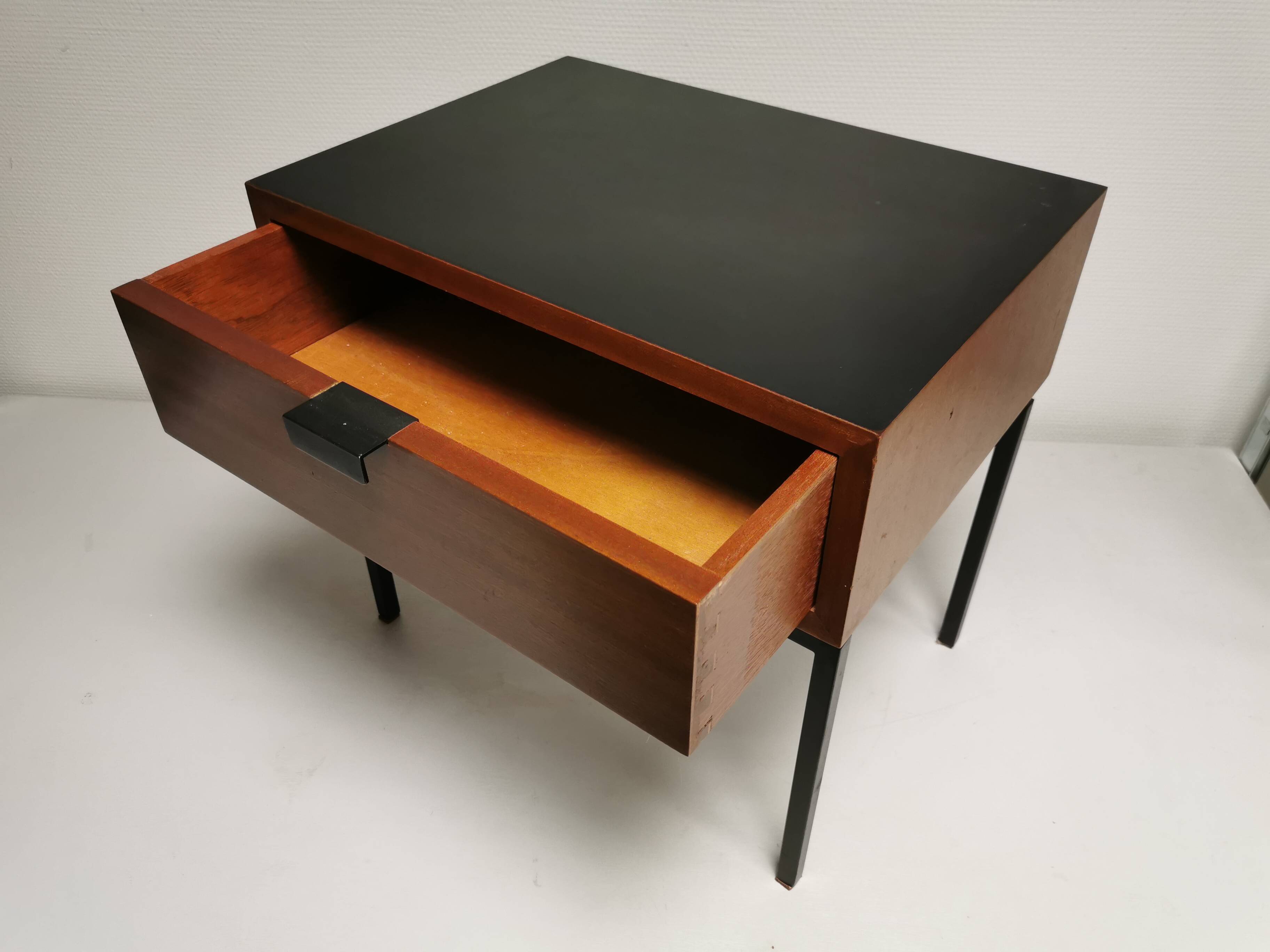 Pair of bedside tables / vintage sofa end, design 50s 60s