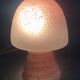 Vintage mushroom lamp 70-80s in speckled frosted glass