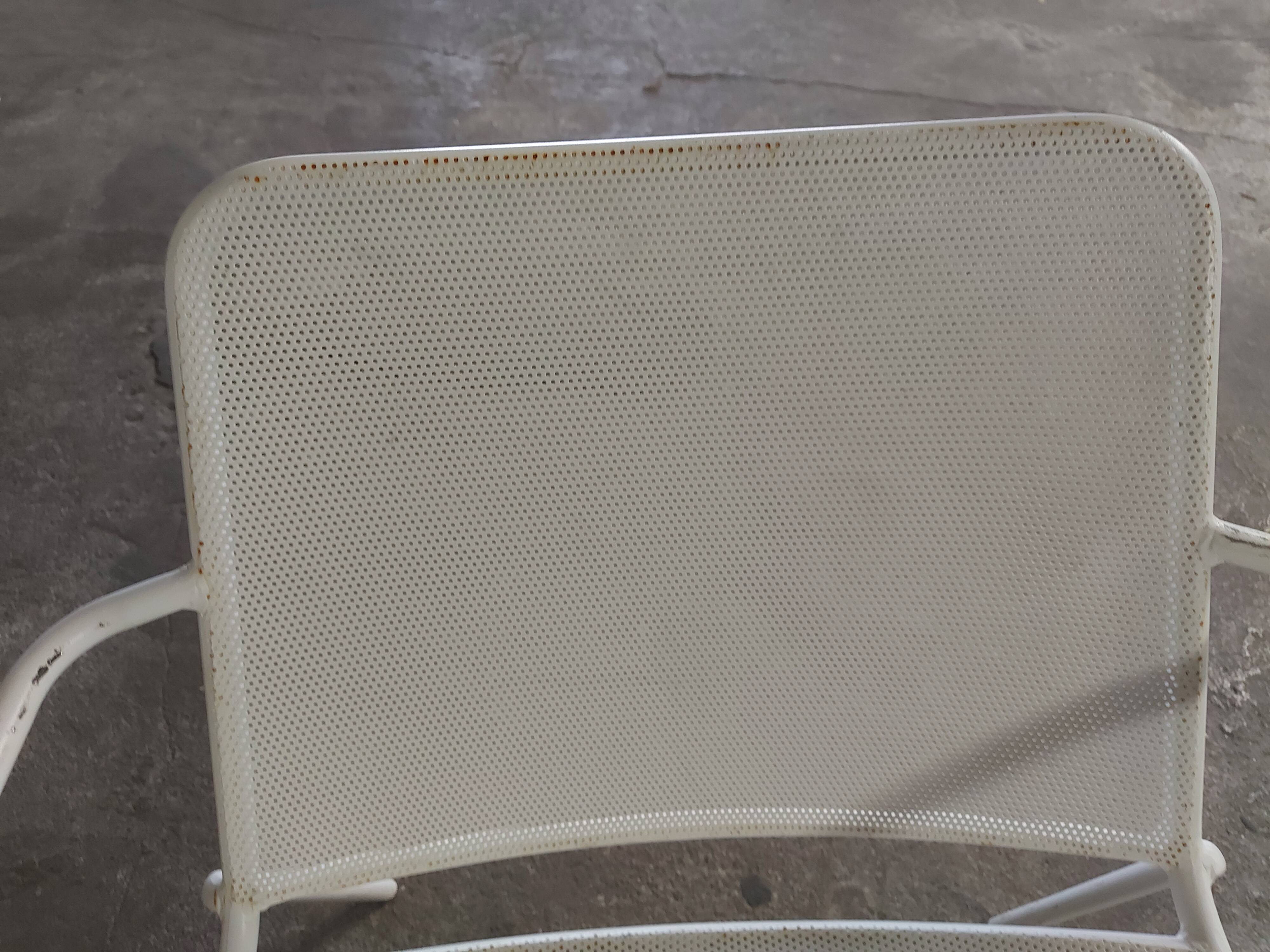 Vintage garden metal armchair