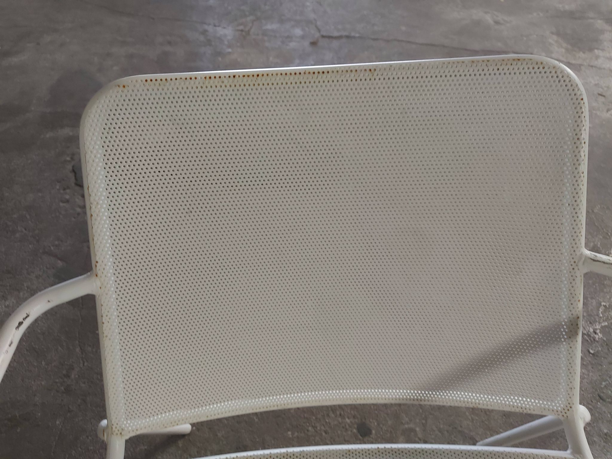 Fauteuil en métal de jardin vintage