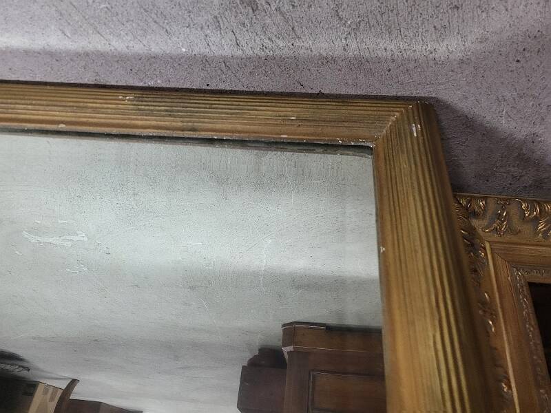 19th century gendarme's hat gilded mirror