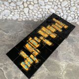 Modernist ceramic coffee table, C. de Savigny, France, 1960s