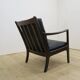 Scandinavian armchair in teak and leather, 1960s